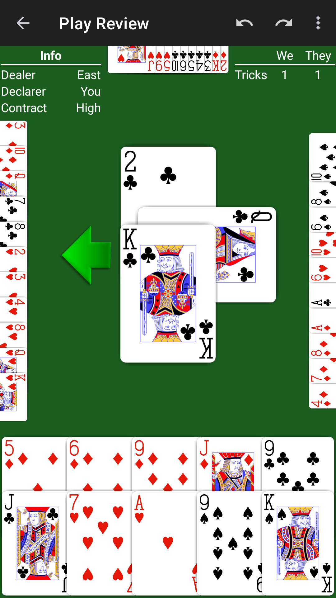 Trick-by-trick Minnesota Whist play review in NeuralPlay